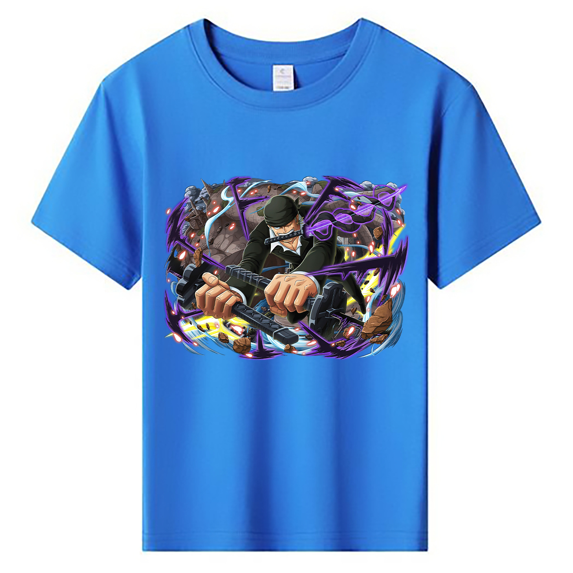 ワンピース ロロノア・ゾロ ONE PIECE Roronoa Zoro 綿100％キッズTシャツ（フロントプリント）